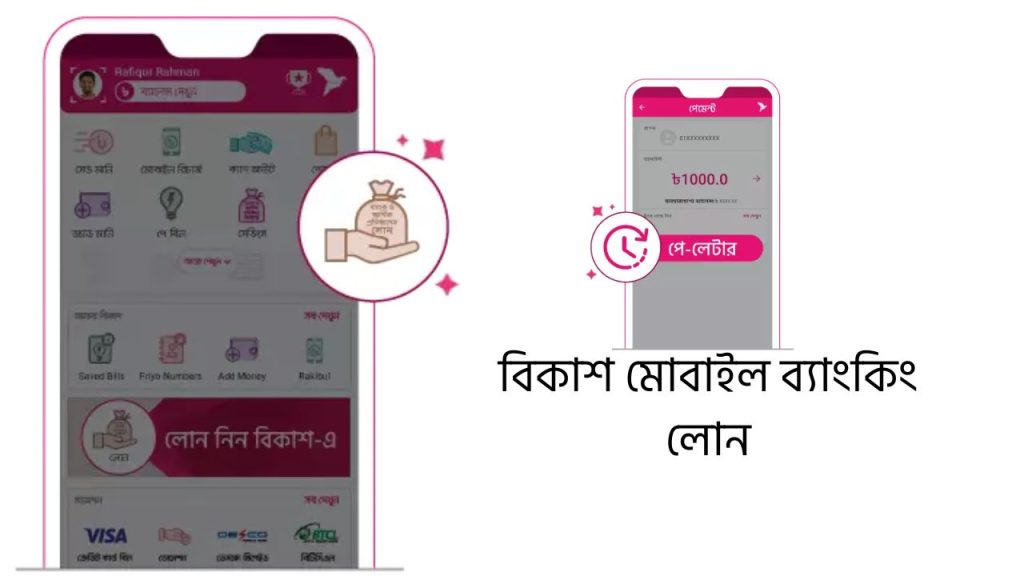 বিকাশ মোবাইল ব্যাংকিং লোন